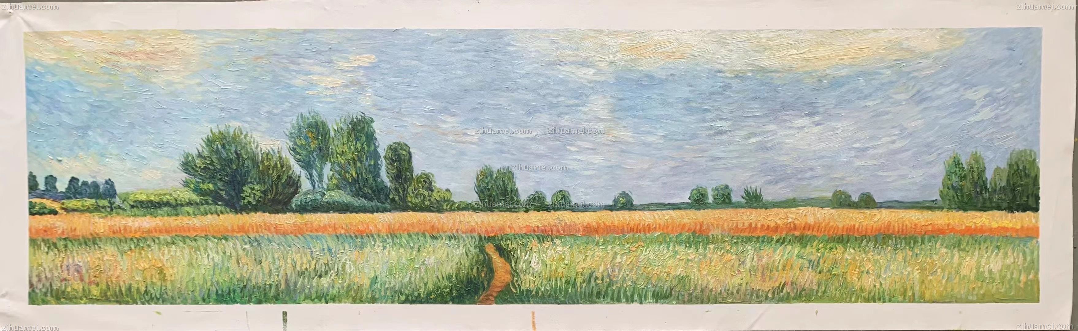 卧室床头挂画手绘油画