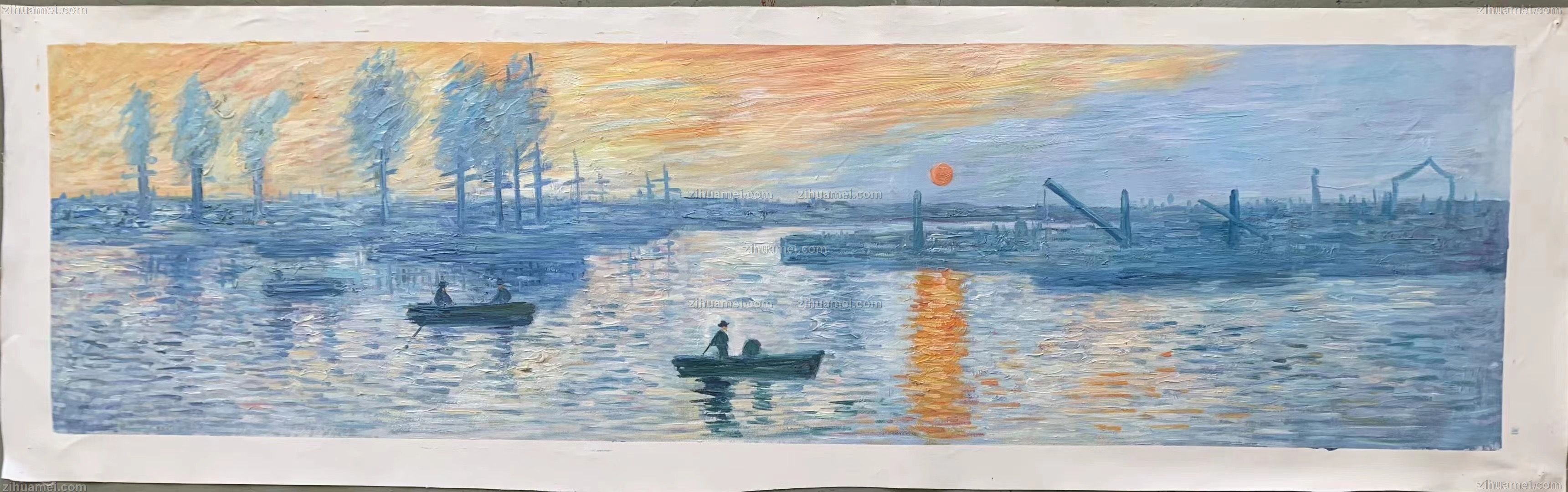 卧室床头挂画手绘油画