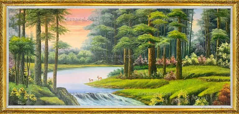 纯手绘精品山水风景油画
