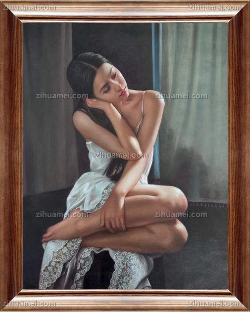 纯手绘酒店卧室人体油画艺术