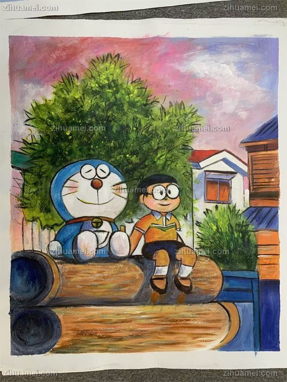 适合书房卧室的儿童油画