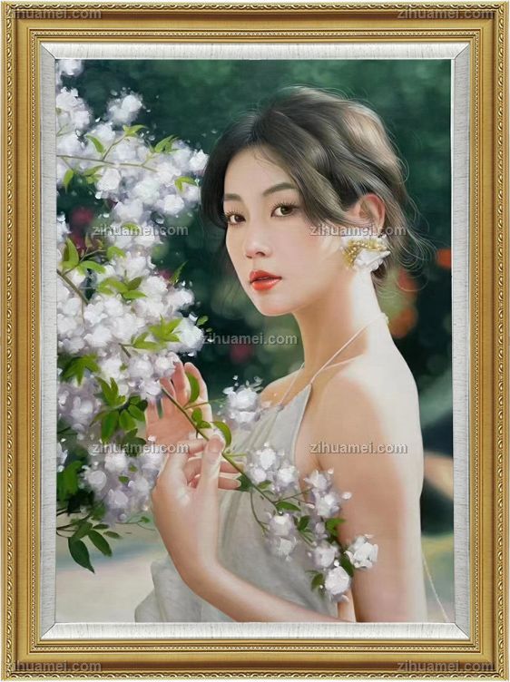 精品人物油画美女纯手绘油画