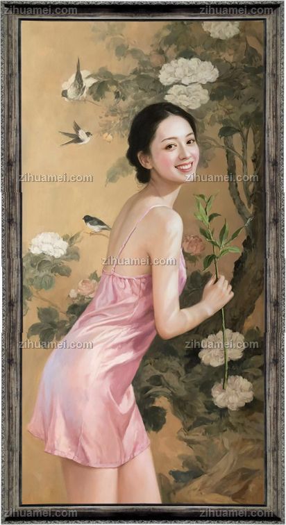 美女人体艺术油画手绘