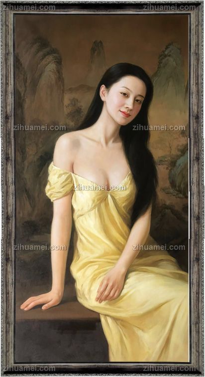 美女人体艺术油画手绘