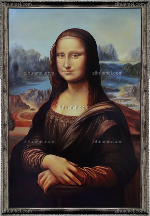 世界名画蒙娜丽莎写实人物画