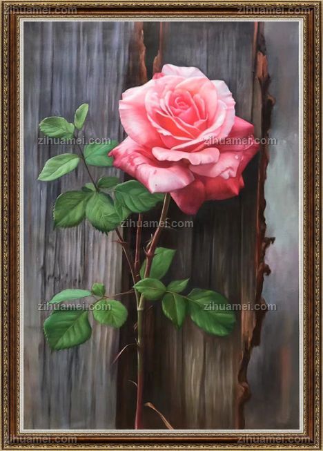 纯手绘花卉油画玫瑰花油画