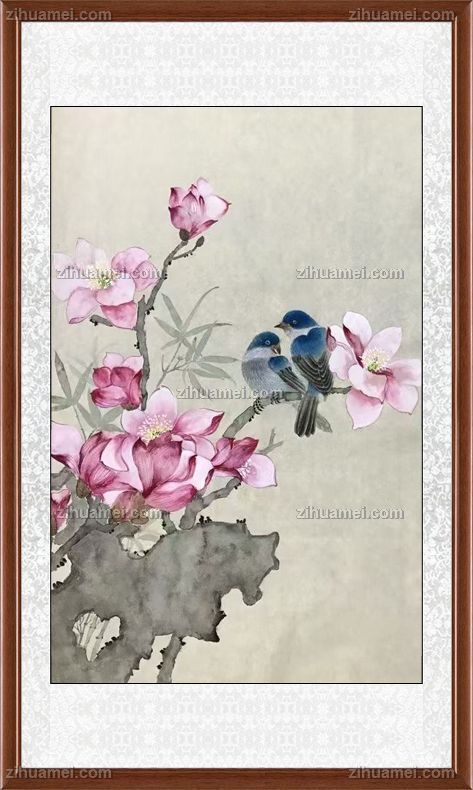 纯手绘花卉国画