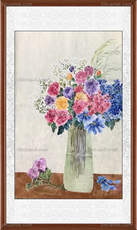 花卉水墨国画花卉画