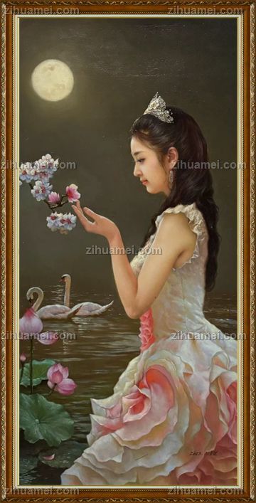朝鲜美女人物油画手绘人物油画