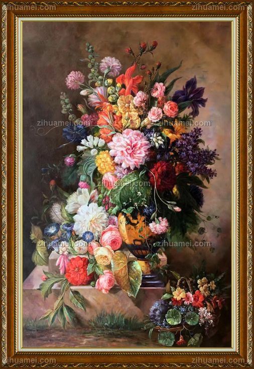 欧式花卉油画精品手绘油画