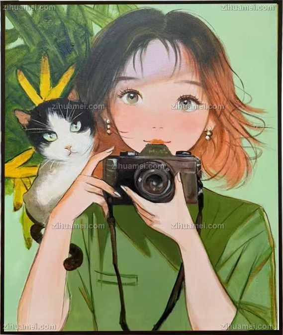 适合儿童卧室的动漫手绘人物油画