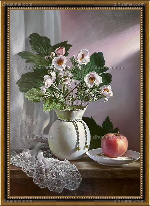 写实花卉油画朝鲜油画