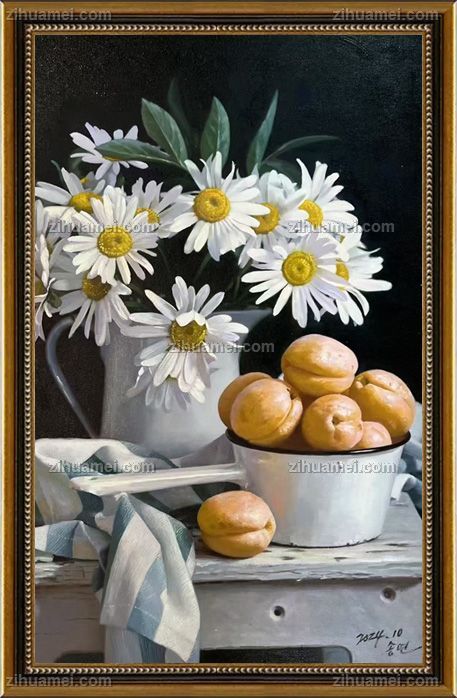 朝鲜花卉油画手绘油画