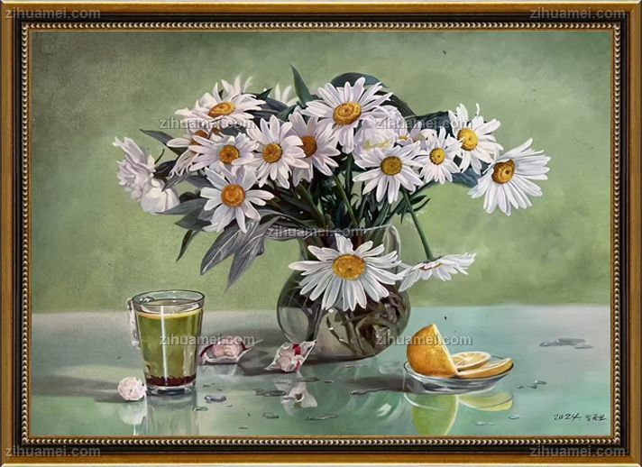 朝鲜静物花卉油画