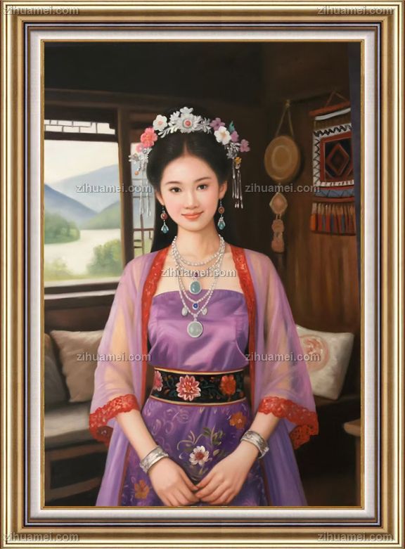 美女人体艺术油画手绘