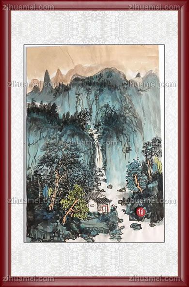 中式小写意山水画