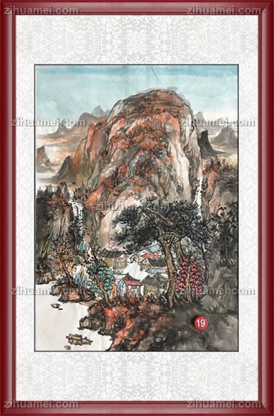 小写意山水国画