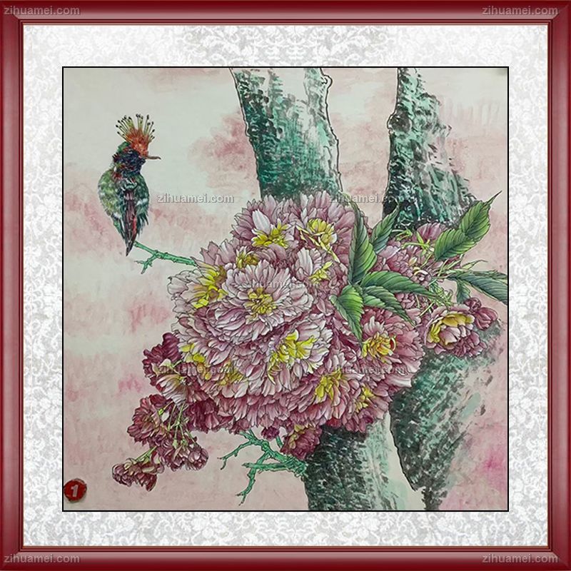 富贵牡丹国画精品国画花鸟国画