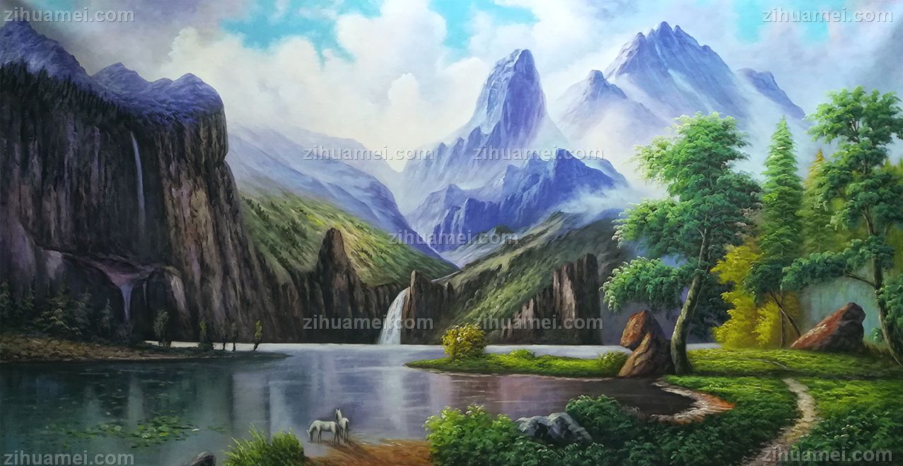 风景油画 山水画 中式油画