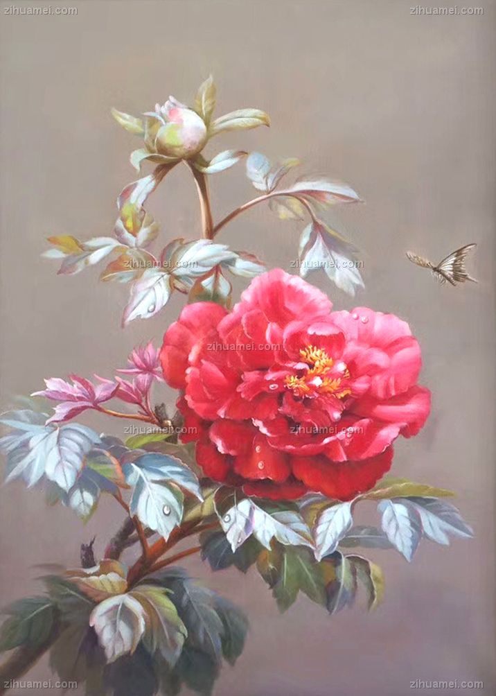 富贵牡丹 中式油画