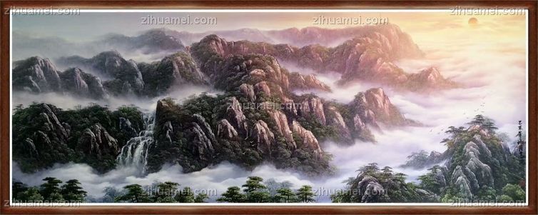 刀画 山水油画