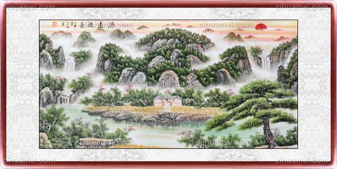 水墨画 聚宝盘