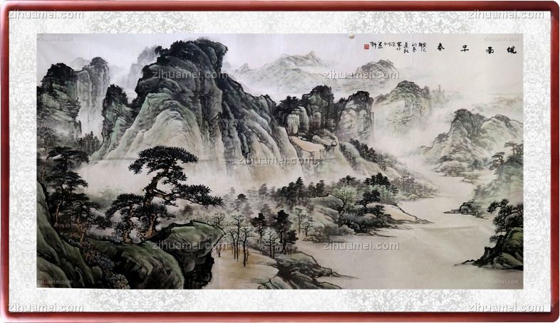 皖南早春 手绘 手工 国画