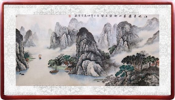 凌云 手绘 手工 国画