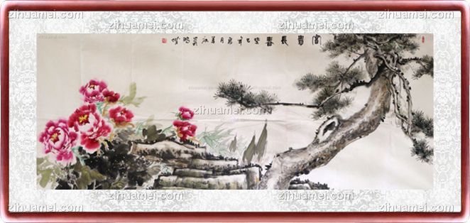 国画 富贵长春
