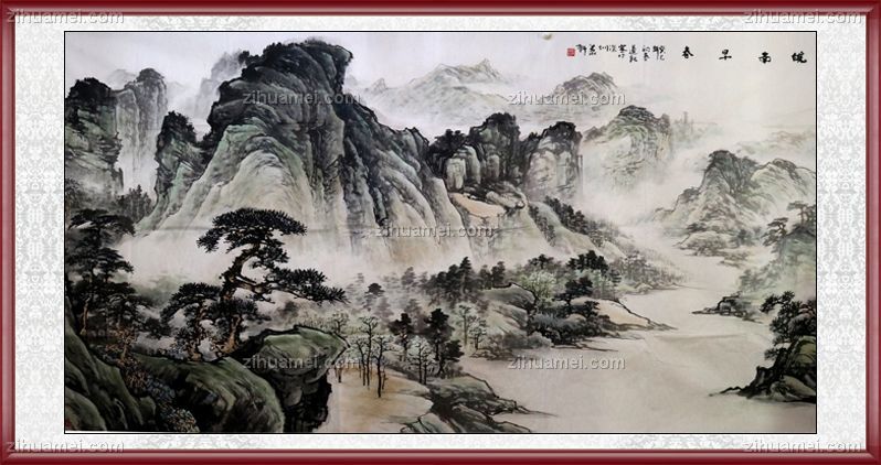 皖南早春 手绘 手工 国画