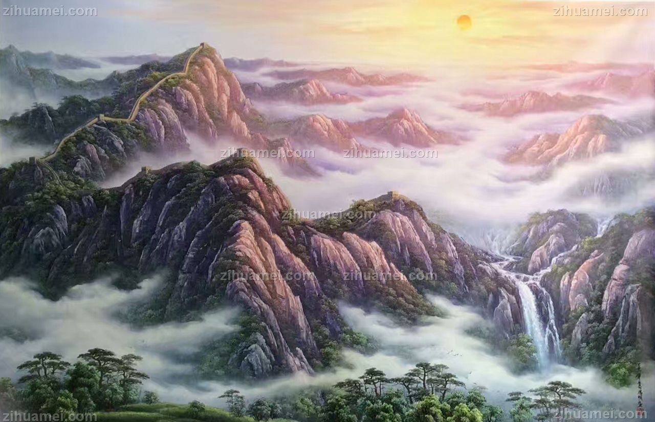 山水油画 中式油画