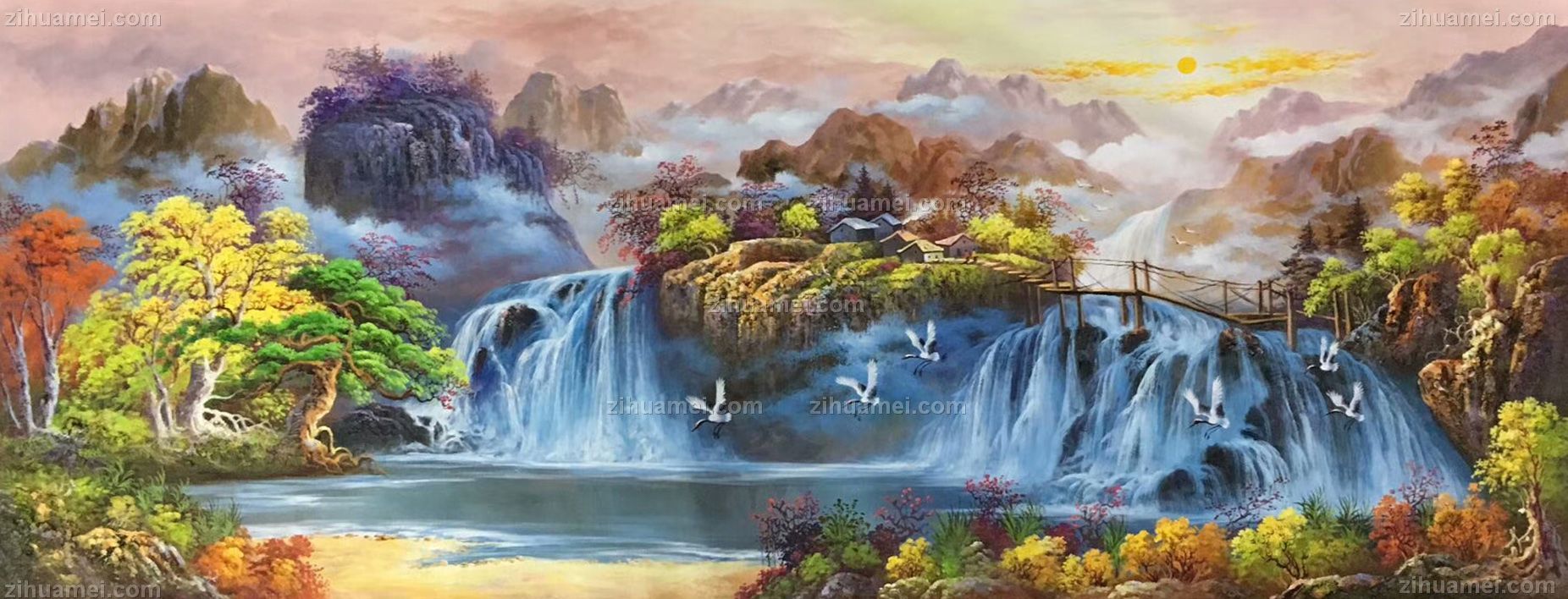 聚宝盆油画纯手绘