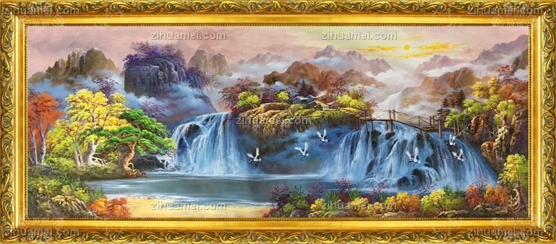 聚宝盆油画纯手绘