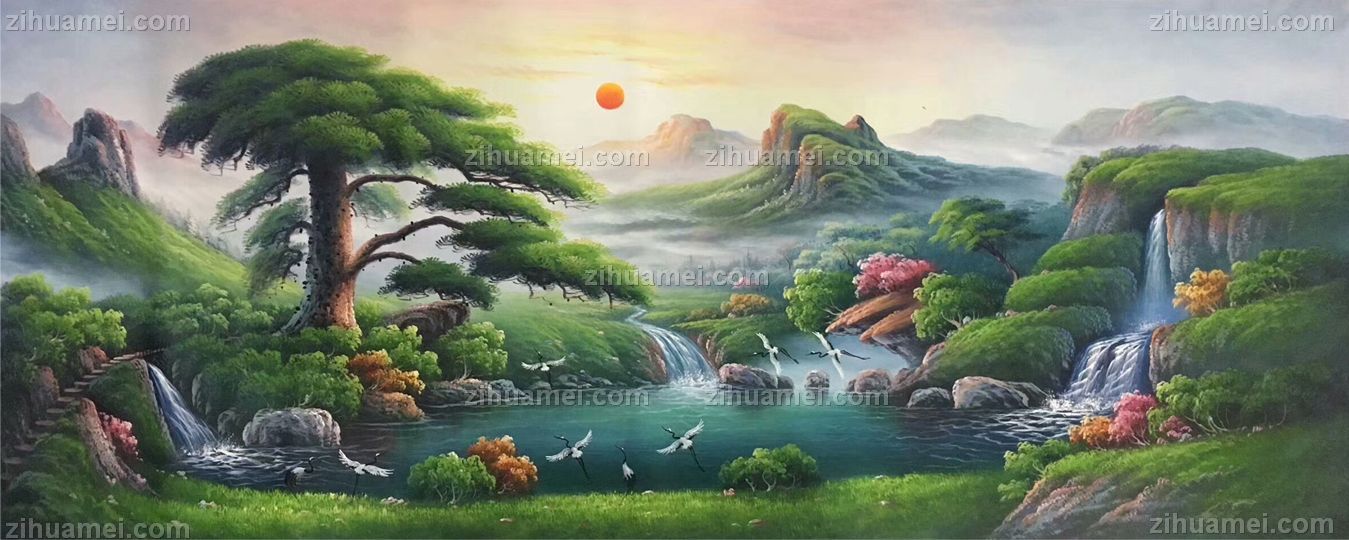 聚宝盆油画纯手绘