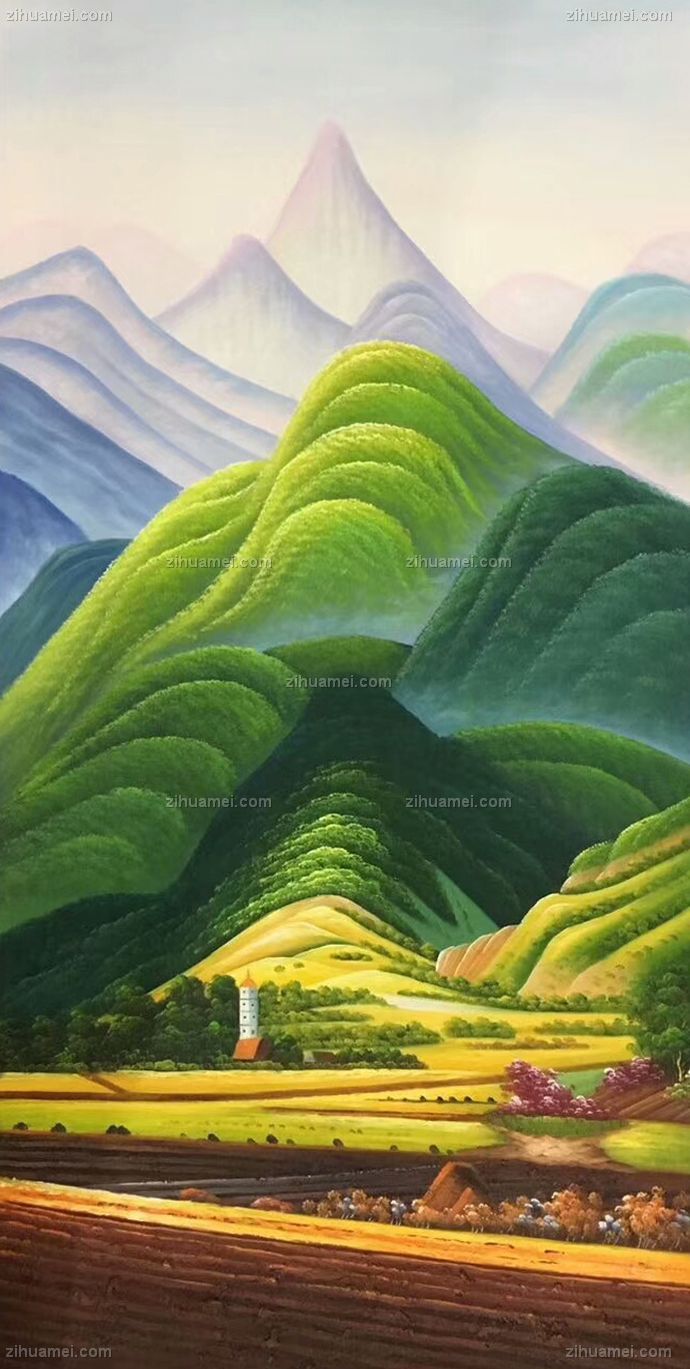 山水风景油画