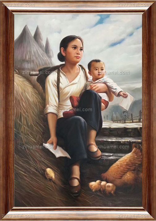 纯手工手绘油画中式油画