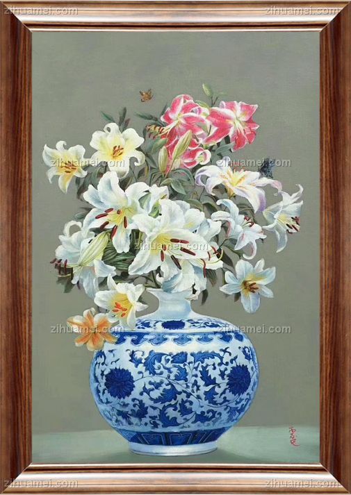 古典花卉中式油画