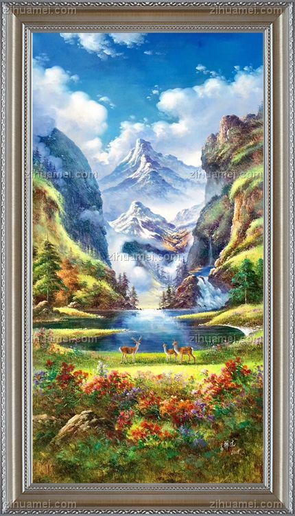 风水油画 聚宝盆