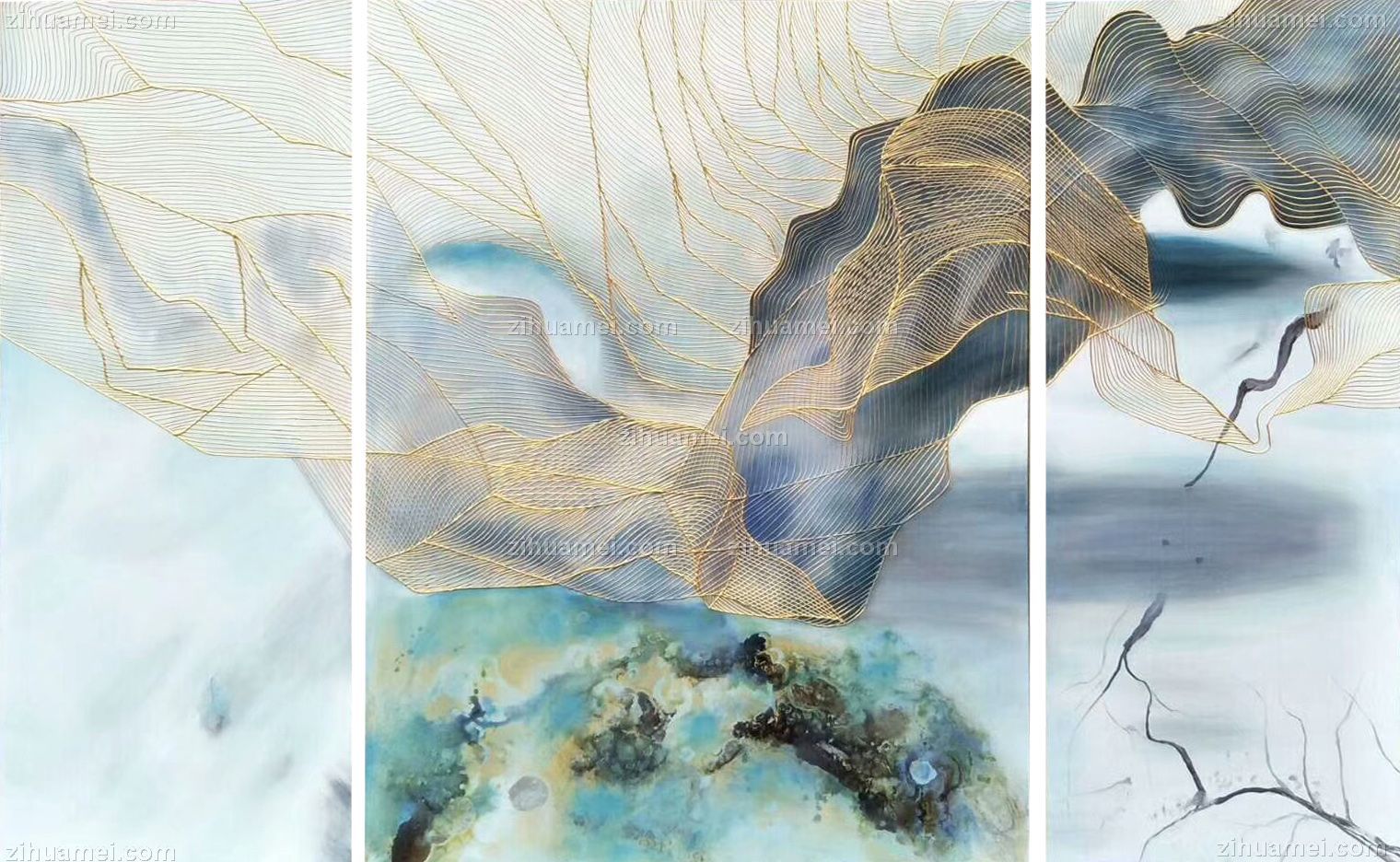 抽象山水风景油画