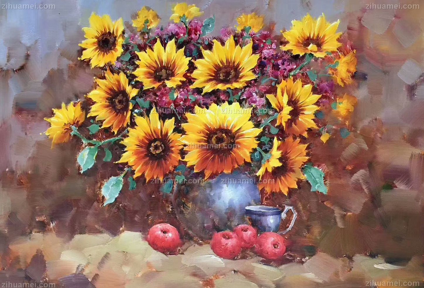 写生花卉花瓶