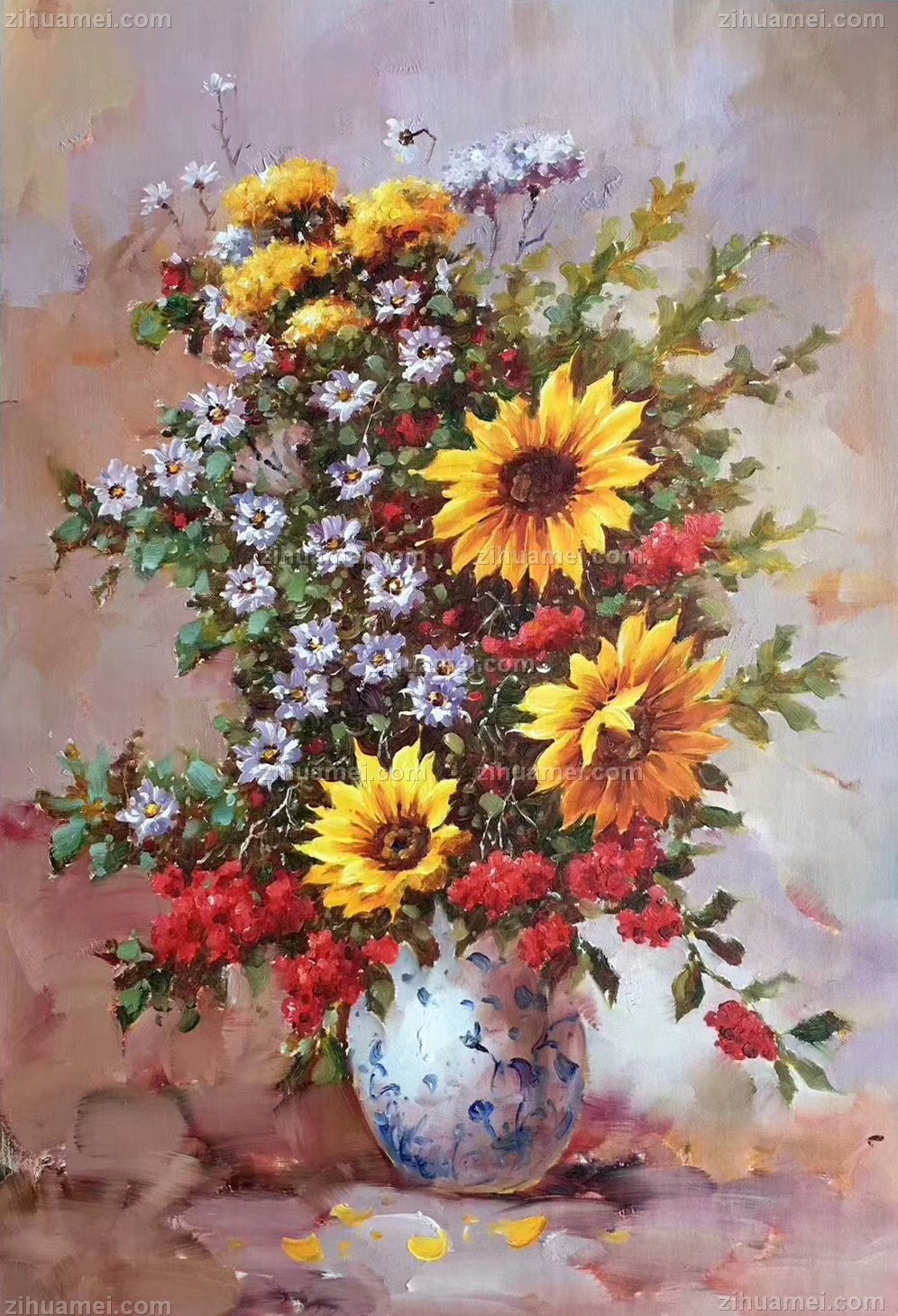 写生花卉花瓶