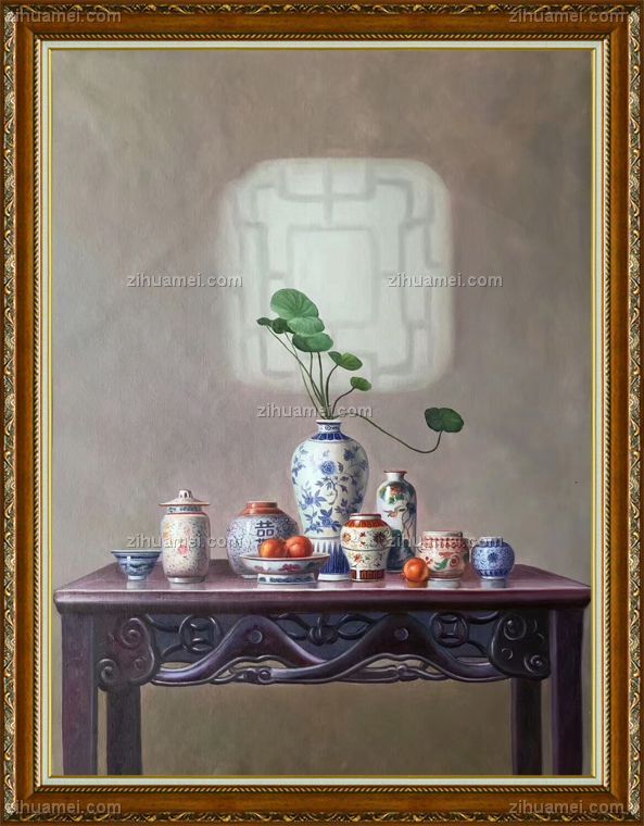 新中式油画客厅挂画