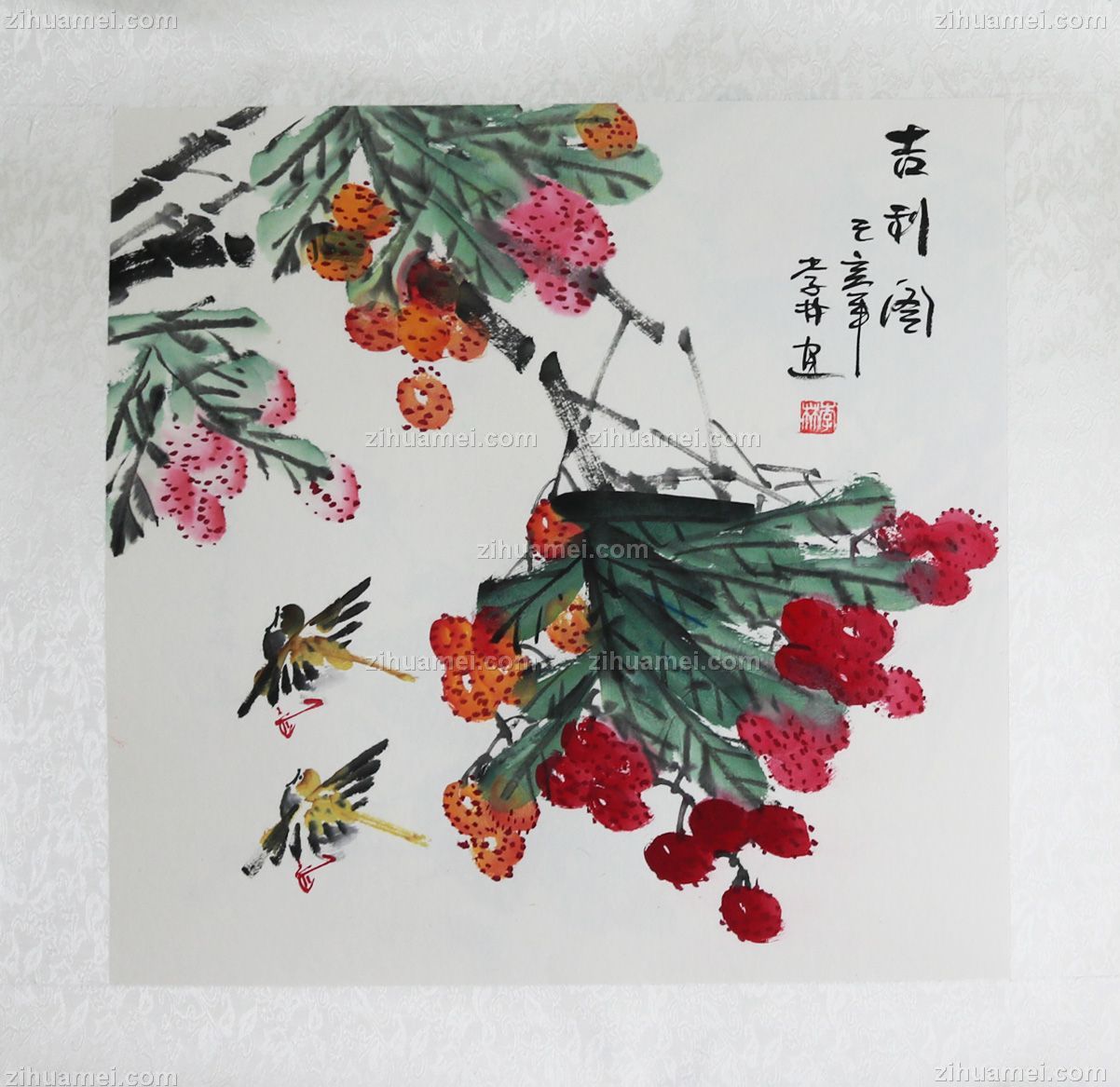 手绘花鸟国画