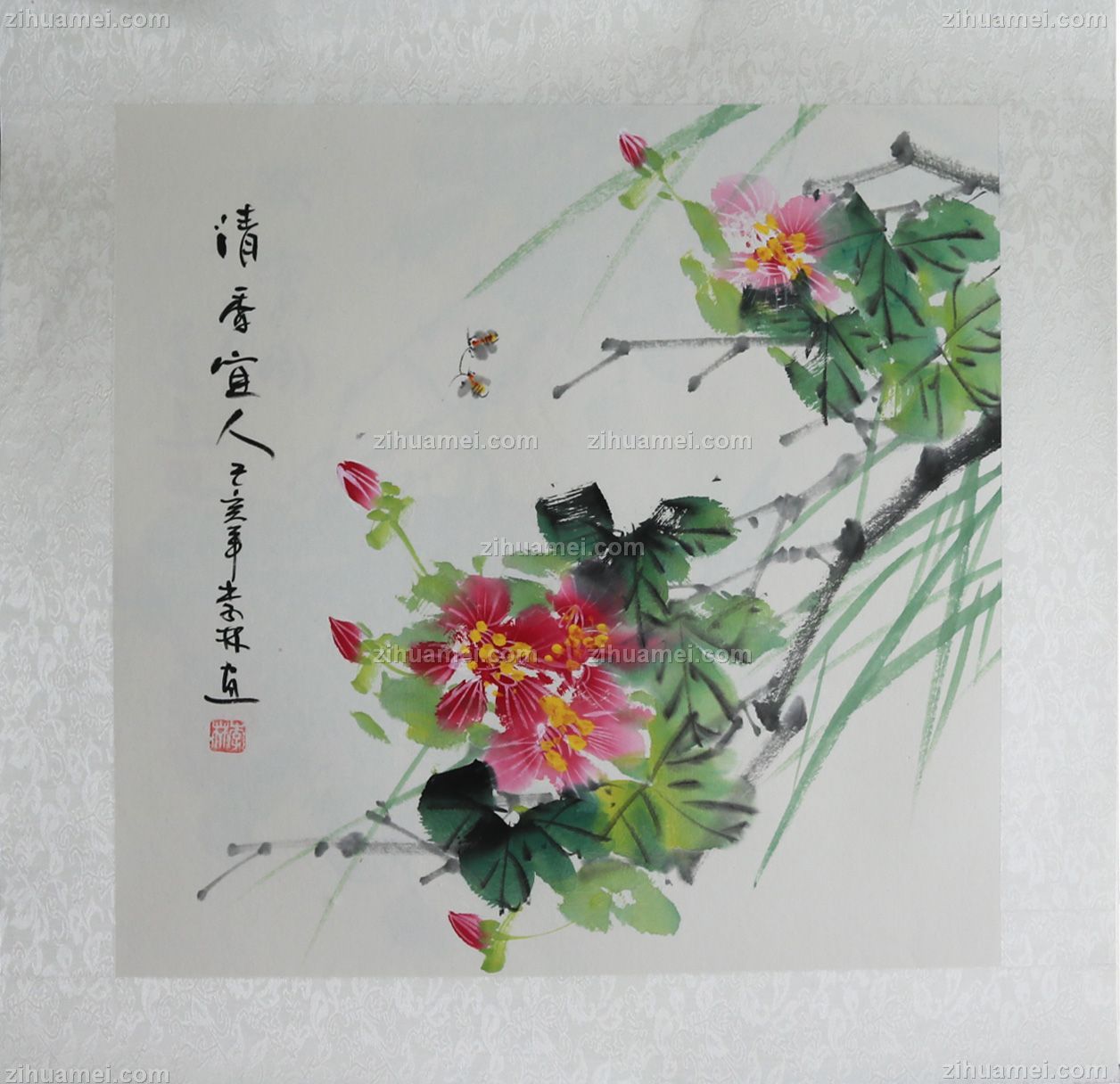 手绘花鸟国画