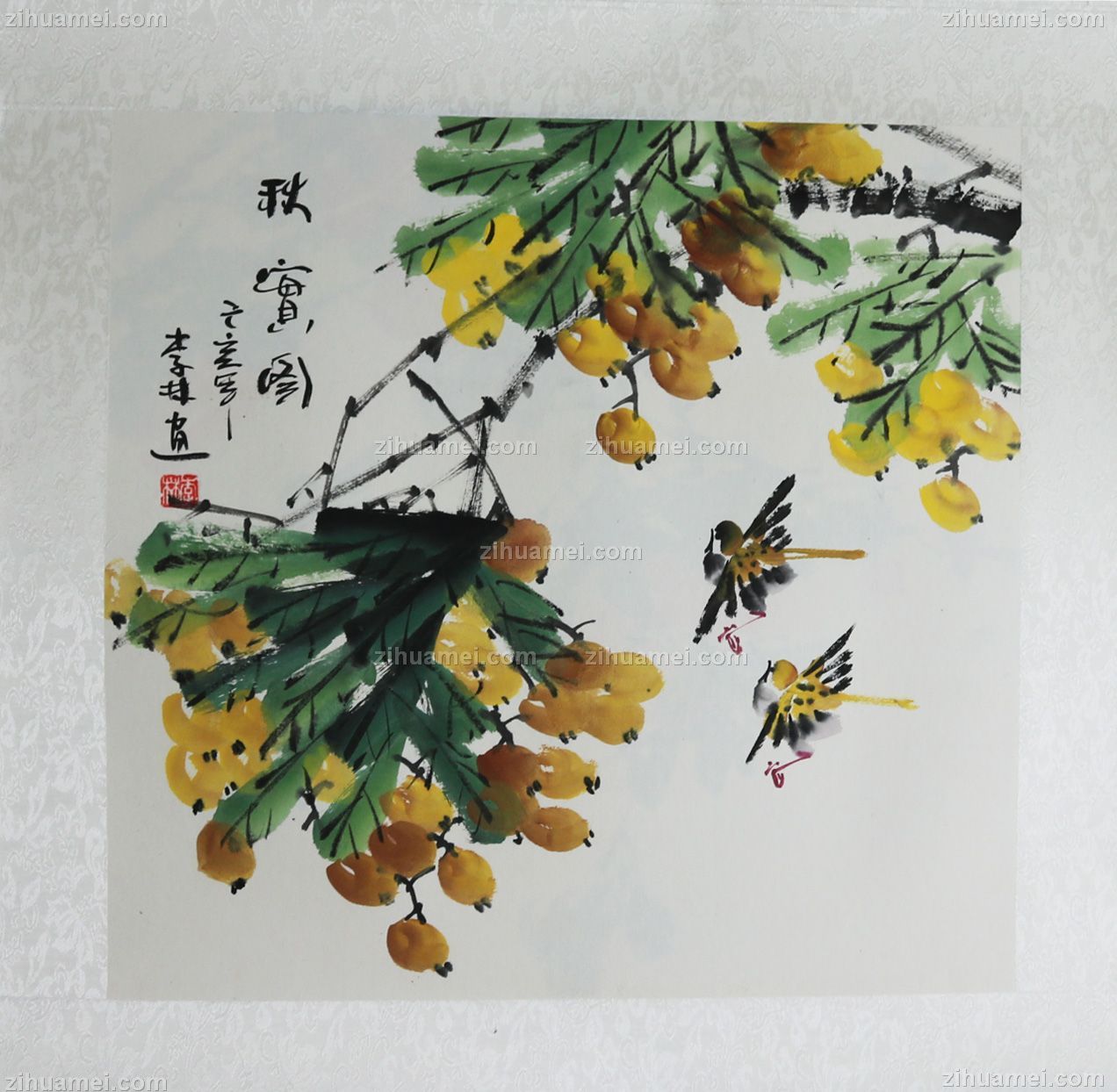 手绘花鸟国画