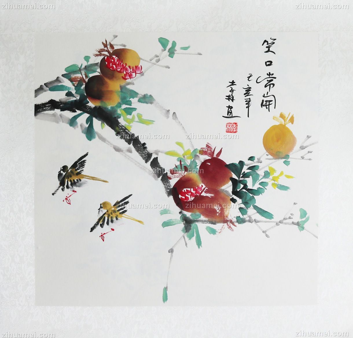 手绘花鸟国画