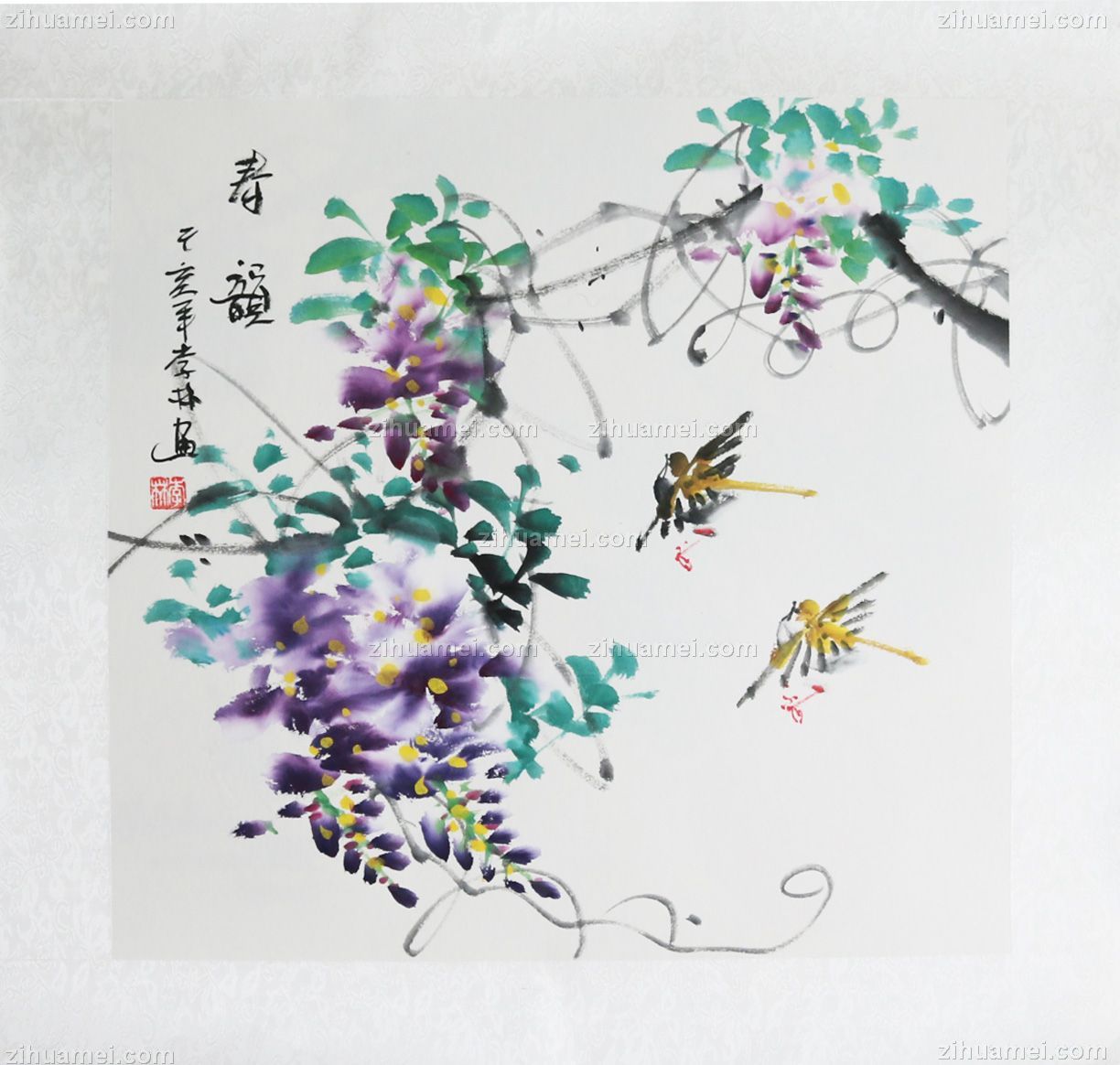 手绘花鸟国画