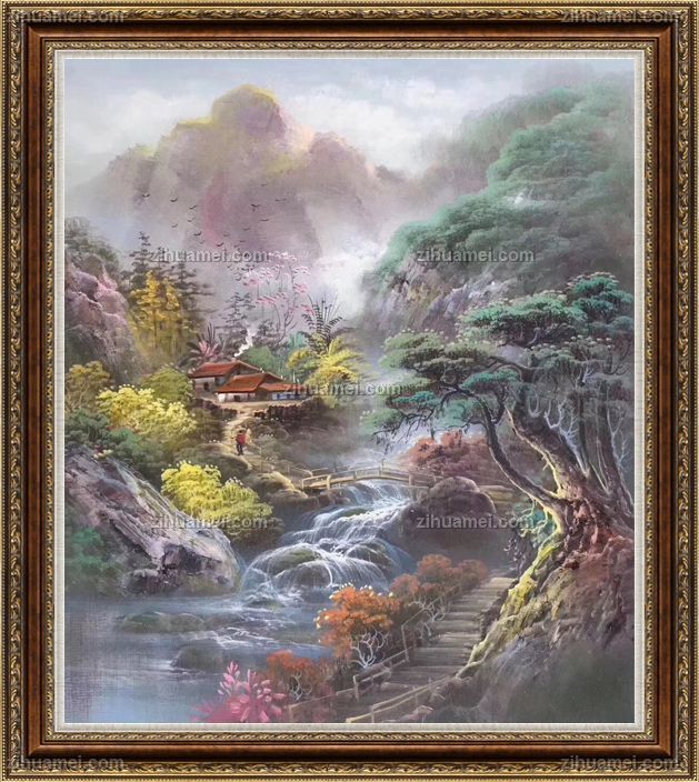 风景油画中国字画