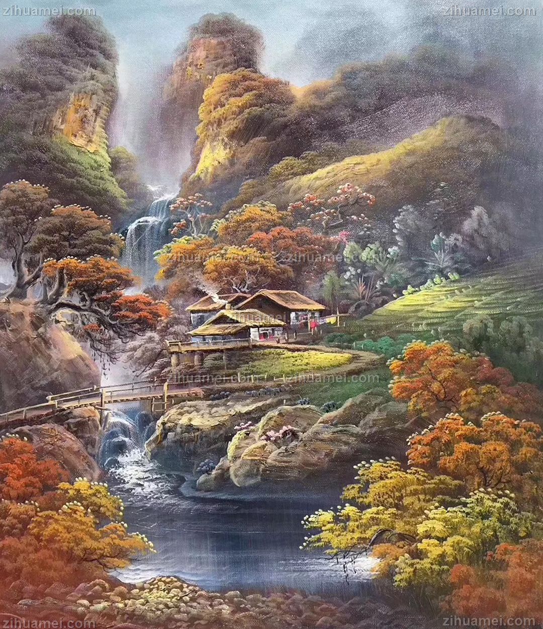 中国书画网站油画风景