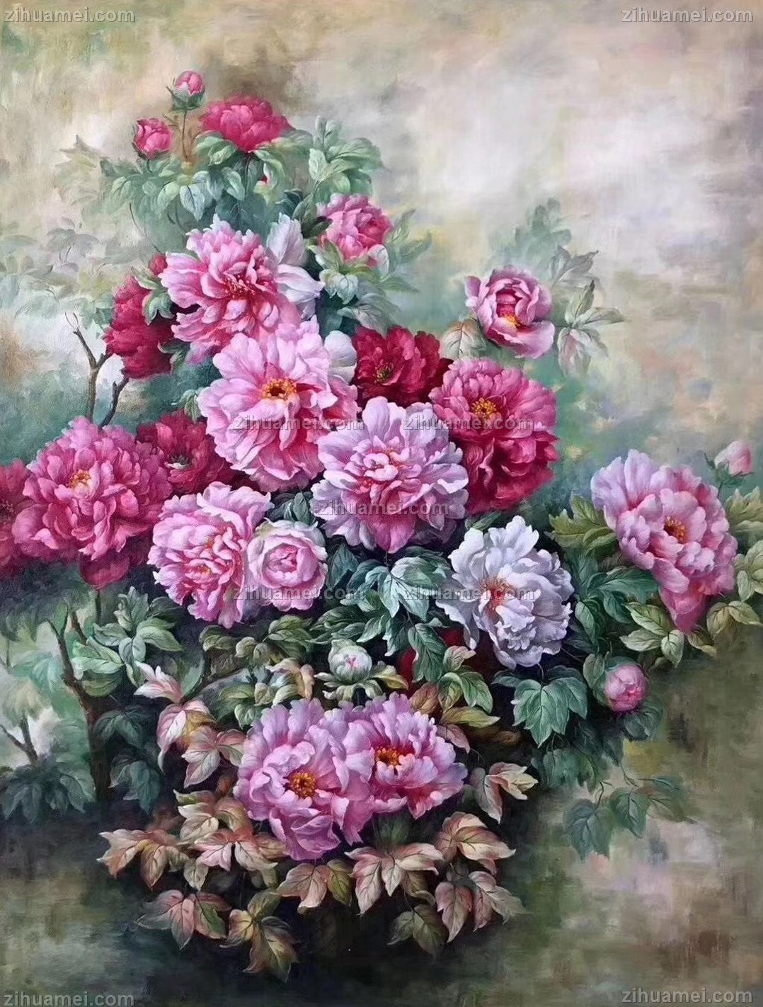 花鸟画手绘油画